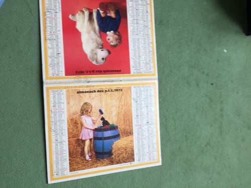 Calendrier almanach ptt 1973 - calendrier,