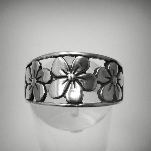 Bague argent sterling - en,