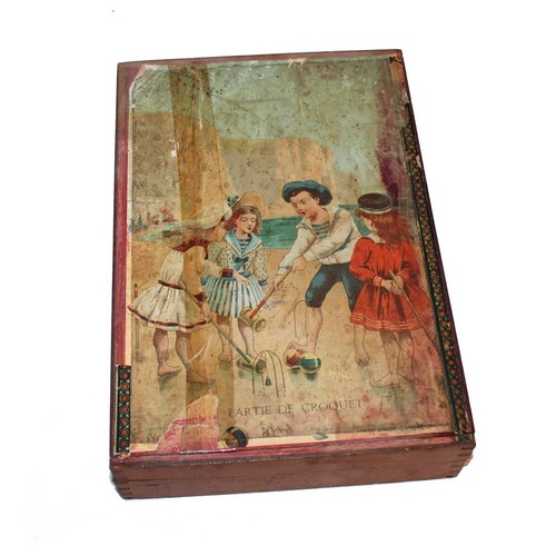 Ancien jeu cubes bois - en,