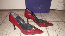 Stuart Weitzman Magnifiques souliers en cuir verni bordeaux - Neufs