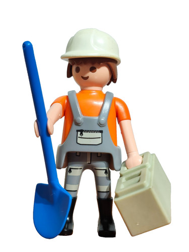 Playmobil figurine ouvrier - playmobil,