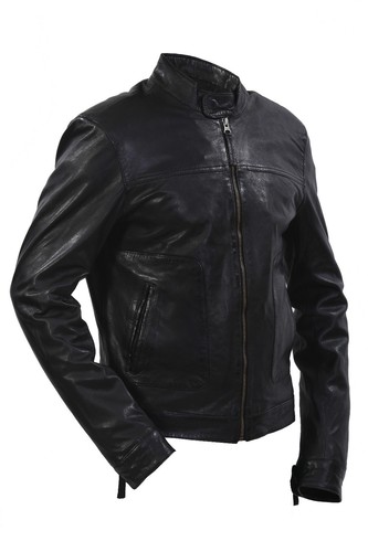Veste slim fit cuir - en,