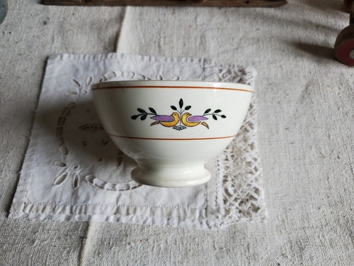 Ancien bol faïence decor - bol,