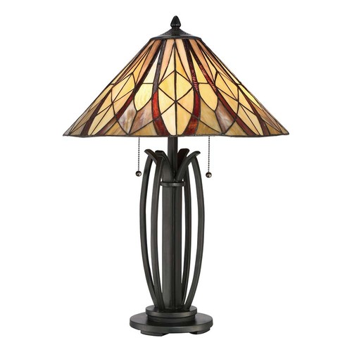 Lampe table tiffany verre - table,