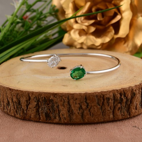 14k blanc carats vert - blanc,