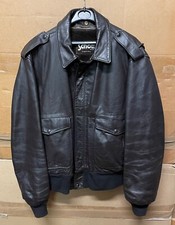 GENUINE VINTAGE US SCHOTT 684 SM LEATHER FLIGHT JACKET BROWN EX COND !! SIZE 46