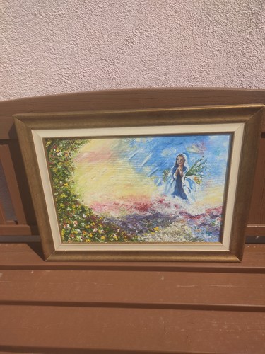 Ancien tableau huile - tableau, sur