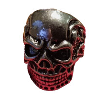 Bague Tête de mort, Argentée