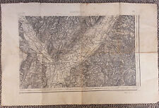 Ancienne carte, Grenoble sud est  tirage 1897, old french map