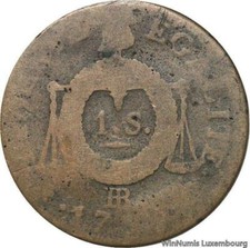 R6814 Convention 1 Sol aux balances an II 1793 BB Strasbourg -> Make offer