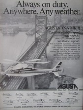 7/1982 PUB AGUSTA HELICOPTER HELICOPTERE AGUSTA A 109A MK II SAN FRANCISCO  AD