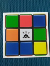 INVADER MIMA Carte postale RUBIKCUBIST 2022 Rubik's Cube 