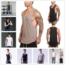 Hommes Gym Slim Fit Gilet Débardeur T-Shirt Musculation Entraîneurs /