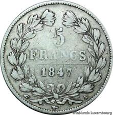 D1062 France 5 Francs Louis Philippe I 1847 A Paris Argent -> Make offer