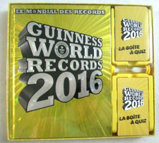 Jeu de société Coffret Guinness World Records 2016 La Boîte à Quiz Hachette TBE