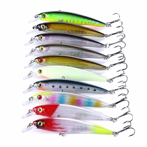 10pcs 11cm leurre minnow - 10pcs,