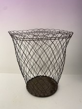 Ancienne corbeille à papier métal Vintage Années 60 / Déco