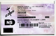 INDOCHINE billet ticket stub