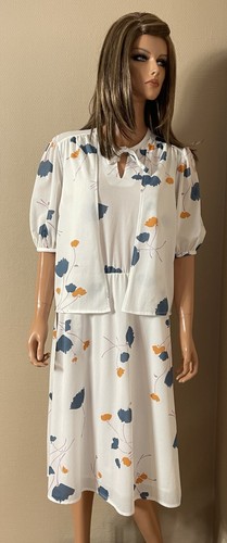 Robe longue blanche - à, fleurs