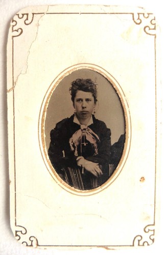 Ferrotype photo jeune femme - photo,