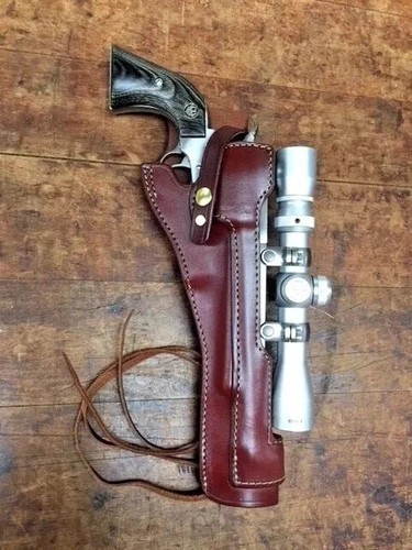 Leather gun holster - gun,