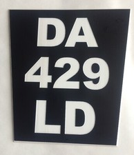 plaque noire style immatriculation ft 8,5x9 Trapézoidale moto tout terrain KTM