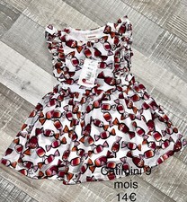 Catimini 9 MOIS : ROBE Été Neuve Thème Bonbons