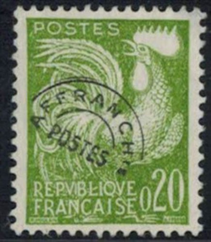 1960 france timbre coq - 1960-france, timbre(préo)-coq