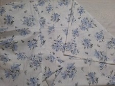 DRAP PLAT ET SA TAIE DE TRAVERSIN, COTON,  MOTIFS FLORAUX 