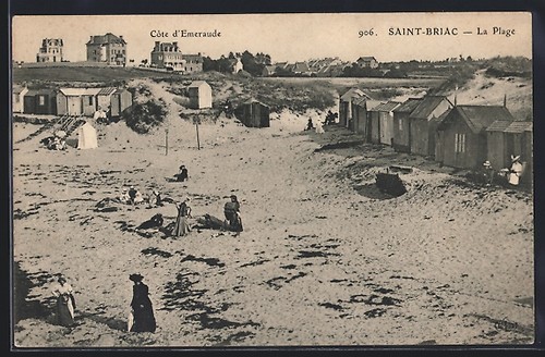 Cpa saint briac - la, plage