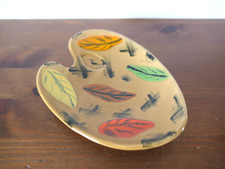 Vide poche porte savon palette de peinture en céramique émaillée vintage