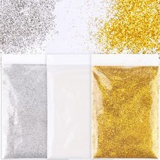 60g Poudre à Paillettes Or Argent Blanc Peinture Pailletée Fines Scintillant ...