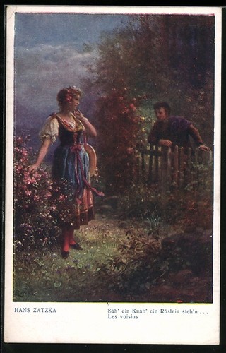 Carte postale artiste - carte, hans