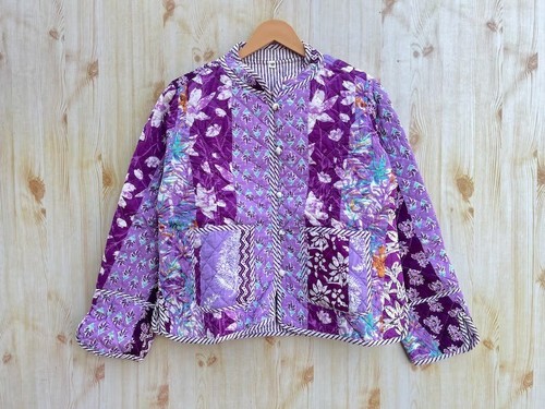 Violet matelassé coton - matelassé,
