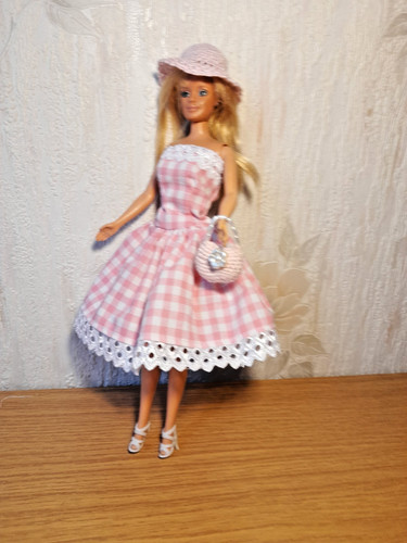 Robe bustier vichy rose - bustier,
