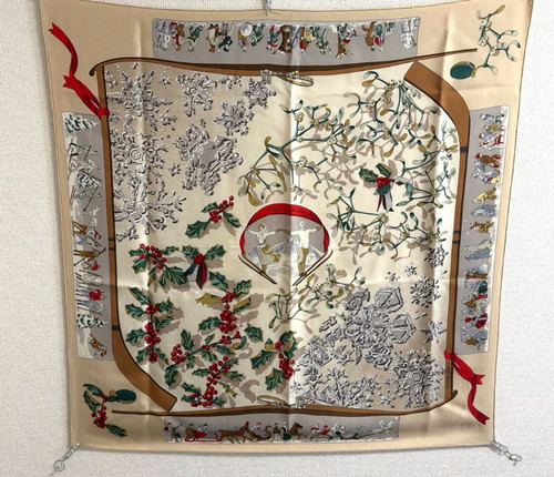 Hermes carre neige antan - neige, d'antan