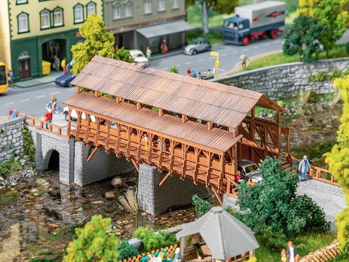 Faller pont couvert bois - faller,