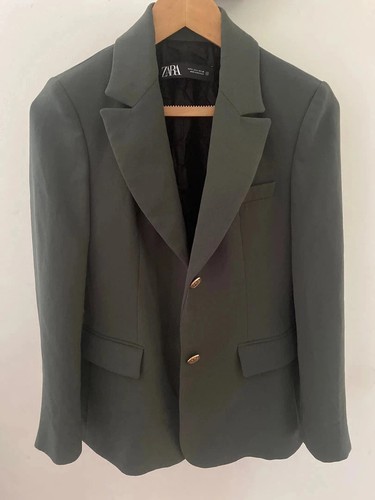 Blazer zara vert foncé - blazer,