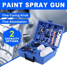 Lot de 2 Pistolets à peinture HVLP avec buse de 0,8 + 1,4mm