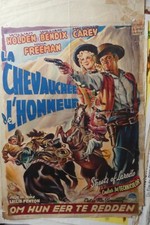 Affiche western - LA CHEVAUCHEE DE L'HONNEUR  36x56cm William holden 1949