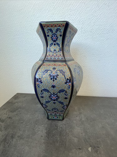 Ancien vase ceramique decor - ancien,