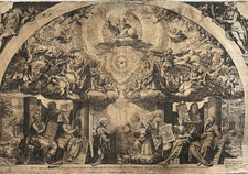 Annonciation GRAVURE Federico Zuccaro GIOVANNI BATTISTA CAVALIERI Rome 1577