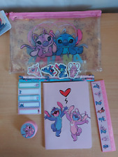 Trousse de fournitures de bureau Disney Stitch et Angel