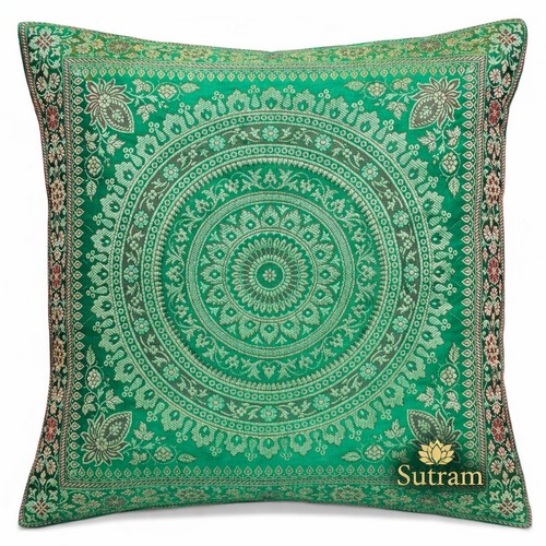 Housse coussin soie - en,