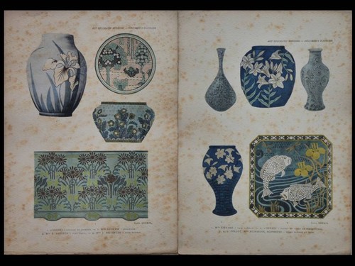 Vases frises art nouveau - vases,