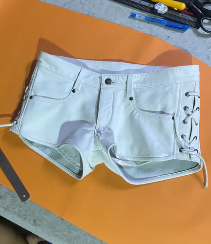 Nouveau short cuir - cuir, blanc