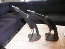 2 SCULPTURES OISEAU EN CORNE