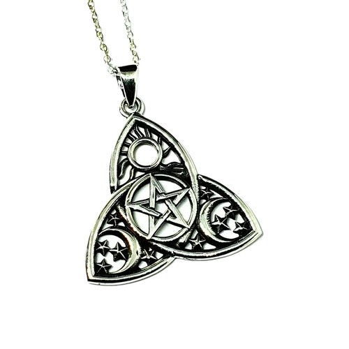 Triquetra pentacle pendentif - triquetra,