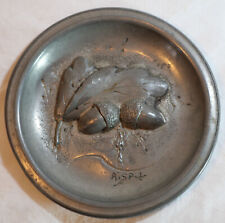 ART NOUVEAU - Petite coupelle en  étain massif - signée Rispal début XXième