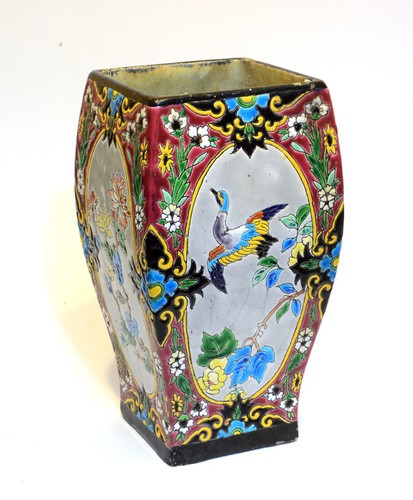 Vase quadrangulaire emaux - quadrangulaire,
